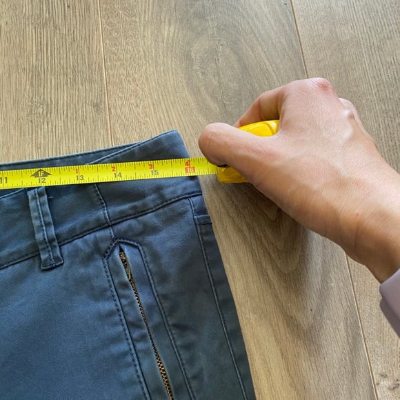 LOFT Washed Blue Cropped Cargo-Style Pants - Picture 5 of 9